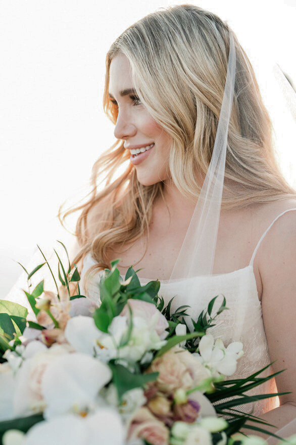 Bride with bouquet
